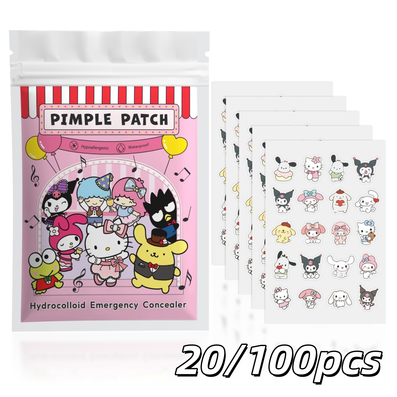 20/100pcs Hello Kitty Hydrocol - Skincare The Originote 评论和价格